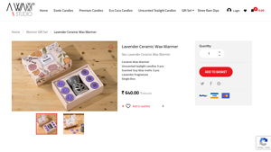 Wax Warmer Supplier | Lavender Ceramic Wax Warmer - Awax Studio - wax warmer supplier
