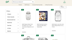 Canning Supplies: Jars, Lids, & Kits | Ball® Mason Jars - mason jar supplier