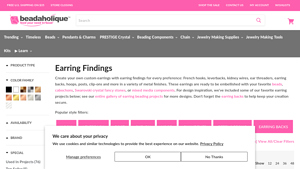 Earring Findings - Beadaholique - earring supplier