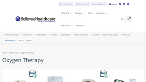 Oxygen Therapy - Bellevue Healthcare - oxygen equipment supplier