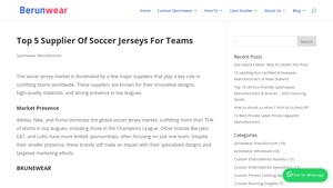 Top 5 Supplier Of Soccer Jerseys For Teams - BERUNWEAR - best soccer jersey supplier