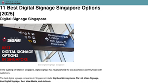 11 Best Digital Signage Singapore Options [2025] - digital signage supplier in singapore
