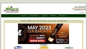 Pool Cues, Billiard Cases and More - pool table supplier