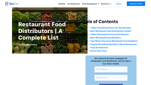 Restaurant Food Distributors | A Complete List - BlueCart - bulk food supplier