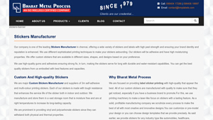 Stickers manufacturer in chennai - Bmplabels - sticker supplier