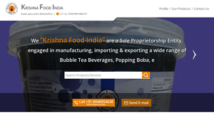 Manufacturer of Popping Boba & Tea Premix by Krishna Food India, Jalna - bubble tea supplier