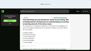 Tina Catchings has just started her study of accounting. She is finding ... - obligations to suppliers of goods accounting