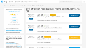 20% Off British Food Supplies Promo Code (2 Active) Jun '25 - Knoji - british food supplier