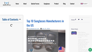Top 10 Sunglasses Manufacturers In The US | Broad Optical - sunglasses supplier usa