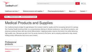 Medical Products & Supplies - Cardinal Health - medical solutions supplier