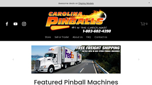 Carolina Pinballs - Buy New & Used Pinball Machines Near Me - pinball machine supplier