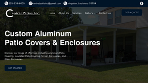 Central Patios INC | Custom Aluminum Patios for all of Louisiana - patio enclosure supplier