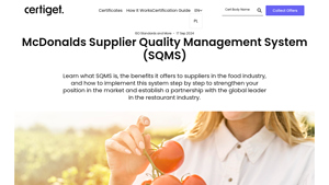 McDonalds Supplier Quality Management System (SQMS) - mcdonald's suppliers