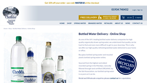 Bottled Water Delivery Service | Home Office Cheddar Water - bottled water supplier