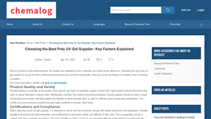 Choosing the Best Poly UV Gel Supplier: Key Factors Explained - uv gel supplier
