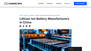 Lithium Ion Battery Manufacturers in China - Chinese MFG - lithium ion suppliers