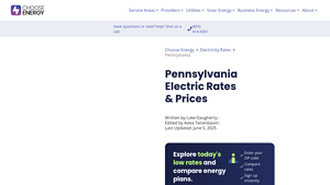 Compare Pennsylvania Electricity Rates and Plans - Choose Energy® - electric supplier rates in pa