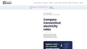 Compare Connecticut Electricity Rates and Plans - Choose Energy® - electric supplier rates in ct