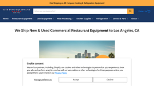 We Ship New & Used Commercial Restaurant Equipment to Los Angeles, CA - food supplier los angeles