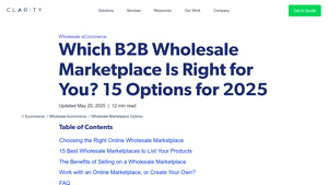 Which B2B Wholesale Marketplace Is Right for You? | Clarity - b2b supplier