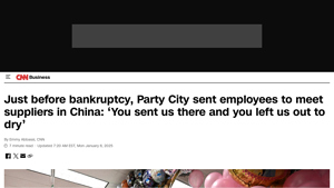 Party City sent employees to meet suppliers in China just before its ... - party city supplier