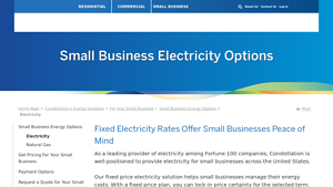 Electricity Options for Small Businesses - Constellation - cheapest business electricity supplier