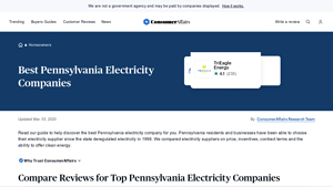 3 Best Pennsylvania Electricity Companies of 2025 - ConsumerAffairs - best energy supplier in pa