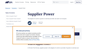 Supplier Power - Definition, How is it Created - power supplier