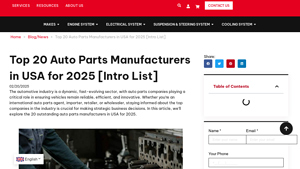 Top 20 Auto Parts Manufacturers in USA for 2025 [Intro List] - parts suppliers