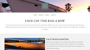 Faux Cap /Toe Rail & Bow - Dada Designs - teak toe rail suppliers