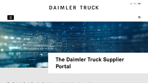 Link to our Supplier Portal | Daimler Truck - truck supplier