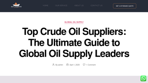 Top Crude Oil Suppliers: The Ultimate Guide to Global Oil Supply ... - biggest oil supplier in the world