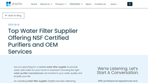 Top Water Filter Supplier Offering NSF Certified Purifiers and OEM ... - water purifier supplier