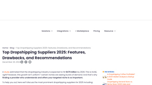 Top Dropshipping Suppliers 2025: Features, Drawbacks, and ... - dropshipping supplier