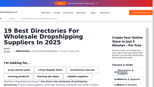 19 Best Directories For Wholesale Dropshipping Suppliers In 2025 - dropshipping supplier