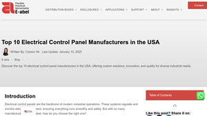 Top 10 Electrical Control Panel Manufacturers in the USA - electrical control panel manufacturers