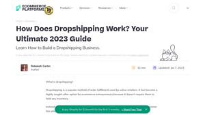 How Does Dropshipping Work? Your Ultimate 2023 Guide - drop shipping supplier platforms with storefront