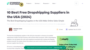 10 Best Free Dropshipping Suppliers in the USA (2024) - free dropshipping suppliers usa