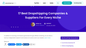 17 Best Dropshipping Companies & Suppliers For Every Niche - dropshipping supplier
