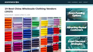 19 Best China Wholesale Clothing Vendors (2025) - Ecommerce Tips - china wholesale supplier