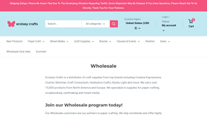 Wholesale - Ecstasy Crafts - craft supplies suppliers