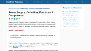 Power Supply: Definition, Functions & Components - power supplier