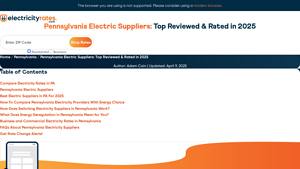 Pennsylvania Electric Suppliers: Top Reviewed & Rated in 2025 - energy supplier