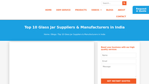 Top 10 Glass Jar Suppliers & Manufacturers in India - glass jar supplier