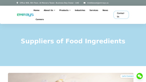 Suppliers of Food Ingredients | Premier Ingredient Supplier ... - Emrays - food ingredient supplier