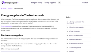 Energy suppliers in The Netherlands - Energievergelijk.nl - electricity supplier