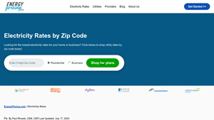 Electricity Rates by Zip Code - Energy Pricing - best electricity supplier in my area