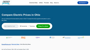 Electric Prices in Ohio | Ohio Utilities Comparison | Energy Pricing - cheapest electric supplier in ohio