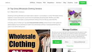 21 Top China Wholesale Clothing Vendors - eprolo.com - china wholesale supplier