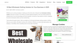 18 Best Wholesale Clothing Vendors for Your Business in 2025 - merchandise supplier